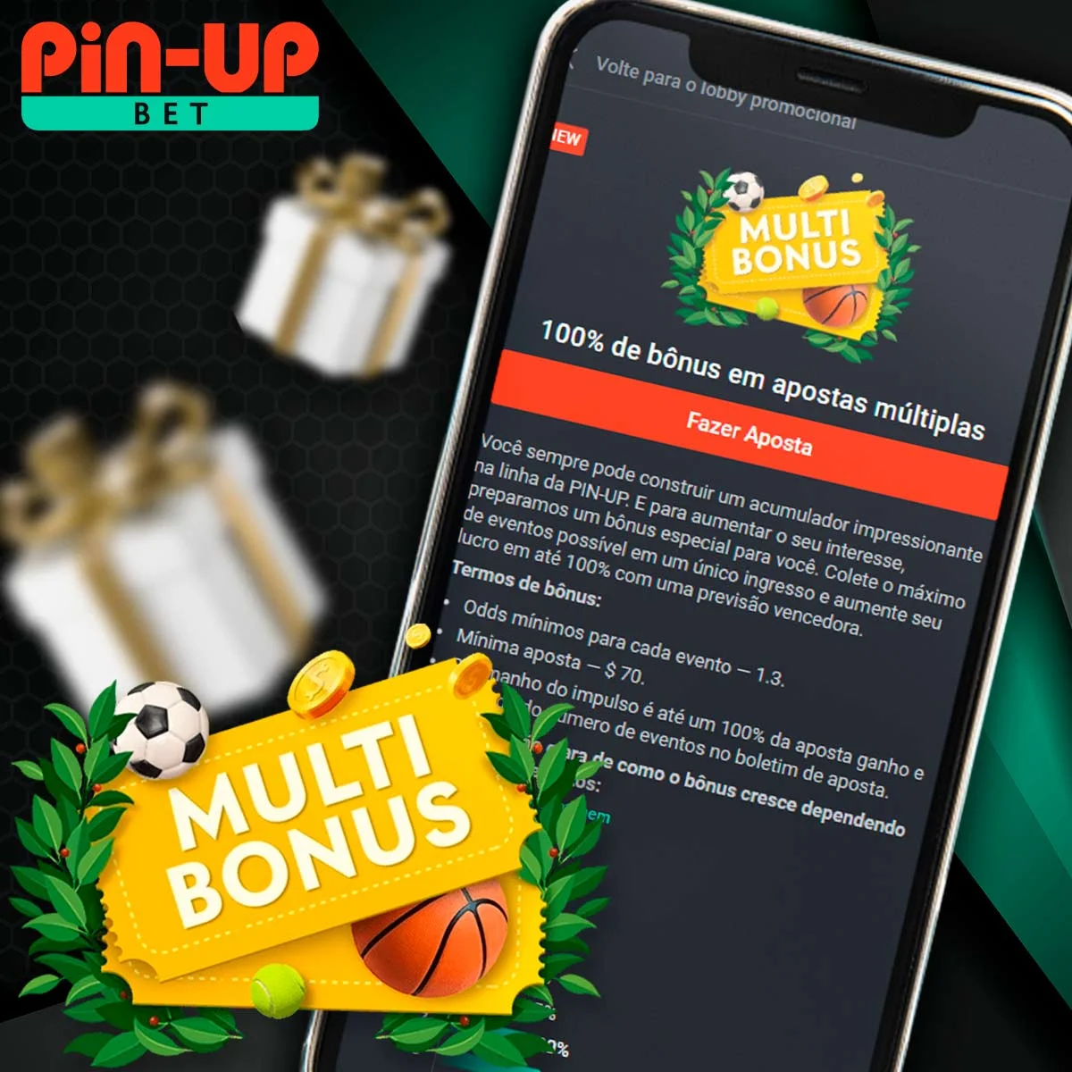100% em apostas múltiplas no aplicativo Pin Up no mercado brasileiro