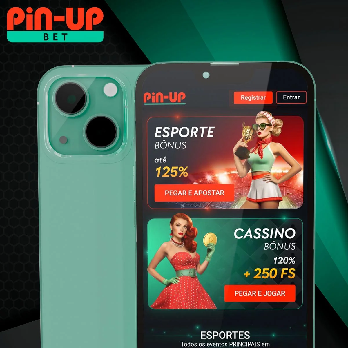 Aplicativo móvel da casa de apostas Pin Up para iOS no Brasil