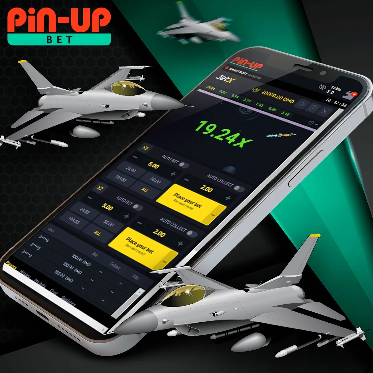 Jogo Jet X no aplicativo Pin Up no mercado brasileiro