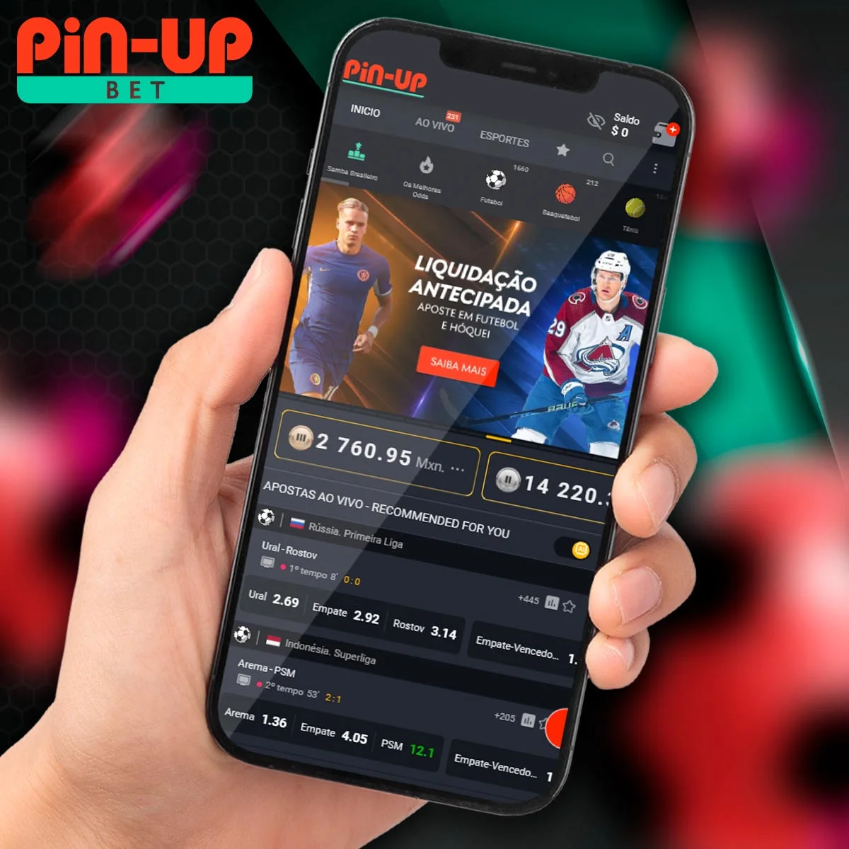 Opções de apostas no aplicativo Pin Up no Brasil