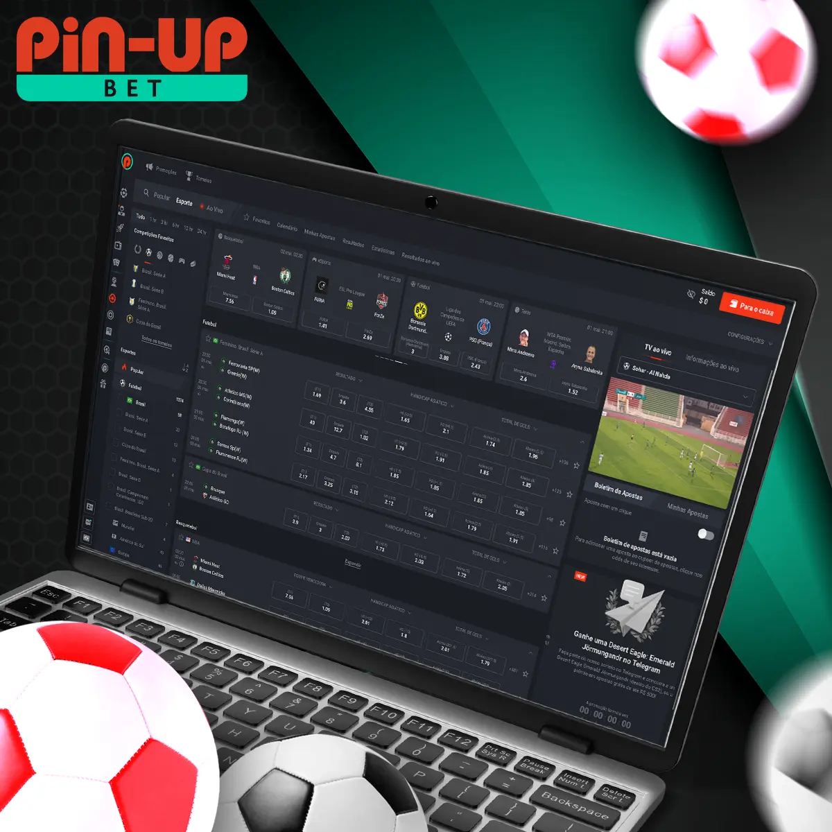 Pin-Up oferece uma variedade de mercados de apostas para jogos de futebol