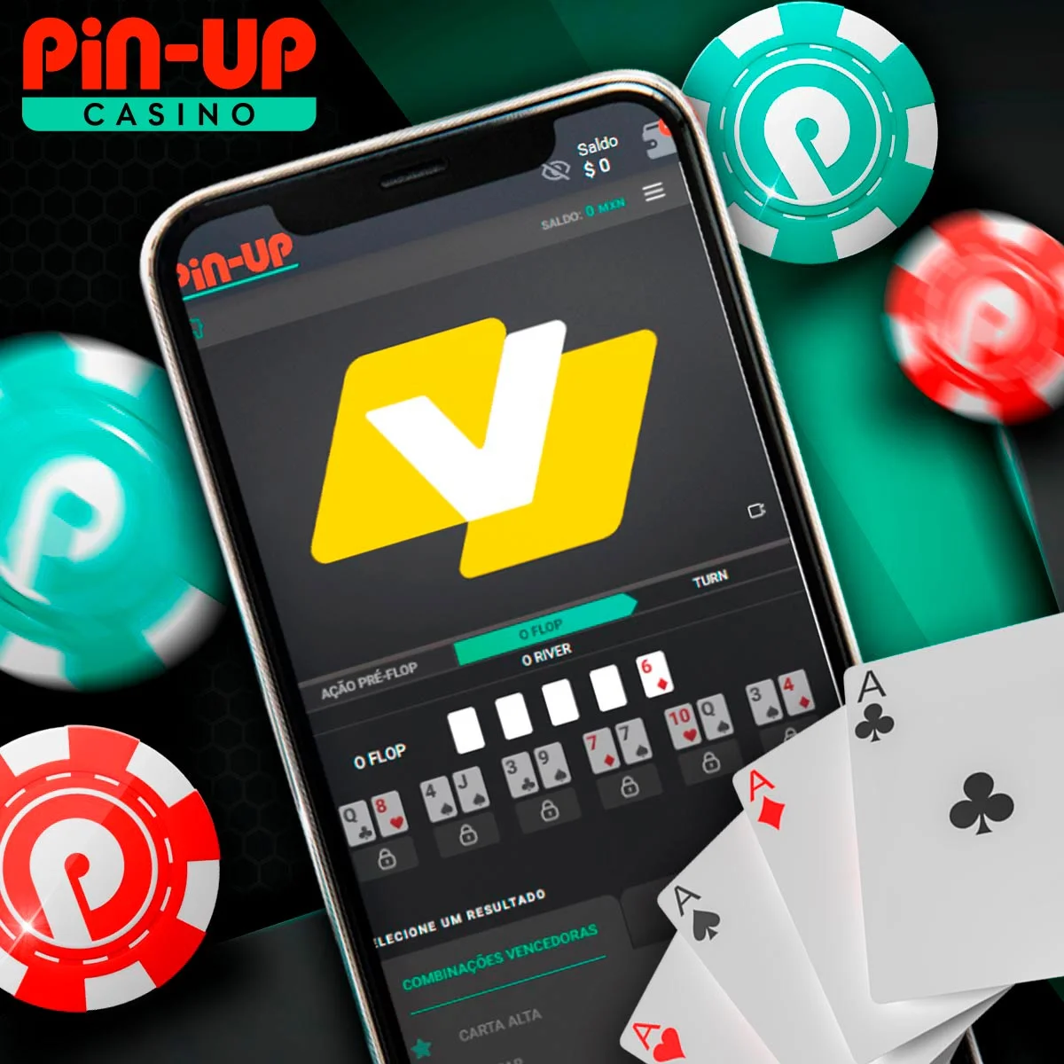 O popular jogo de cartas "Pôquer" no cassino Pin-Up no Brasil